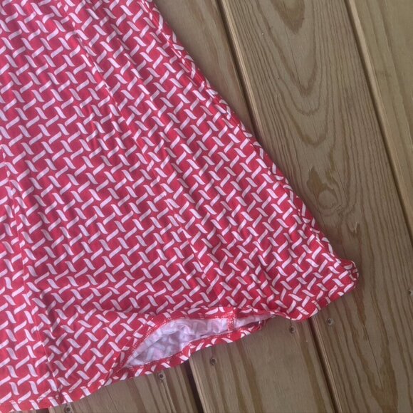 Sade New York Red Orange Wrap Fit and Flare Vneck Dress Size 4 - Picture 2 of 11